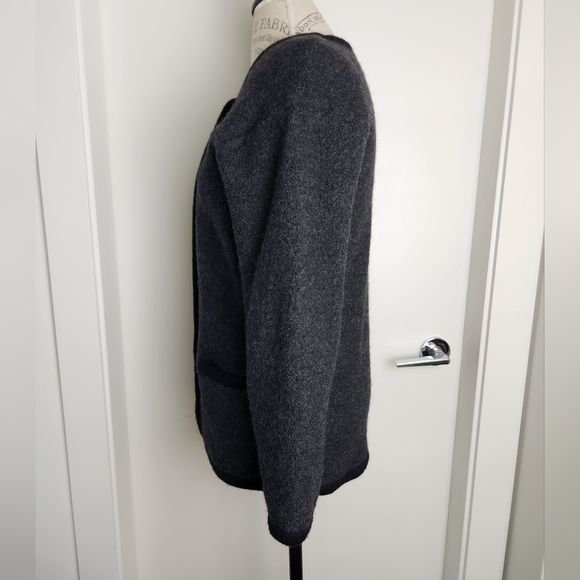 Boiled Wool Sheep Cardigan Coat - Picture 2 of 14